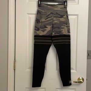 Bombshell Sportswear Green Camo Thigh High Leggings